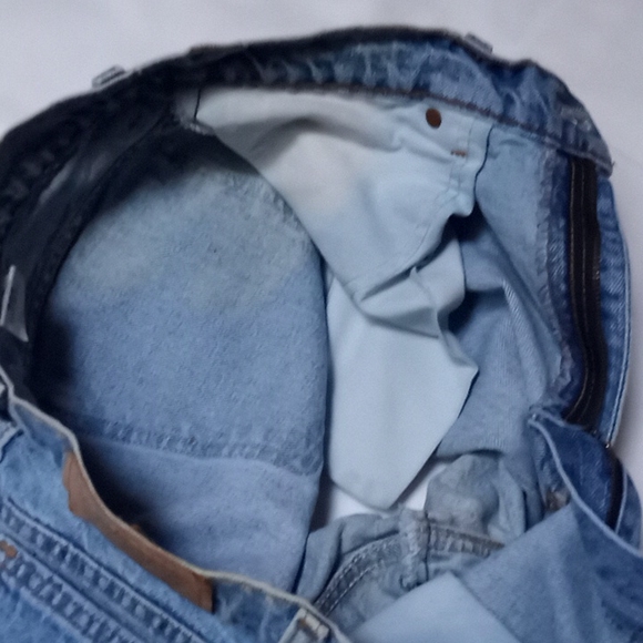 MADE IN USA Levi's Orange Tab 954 100% Cotton Distressed Denim Shorts *VINTAGE* - Picture 12 of 16